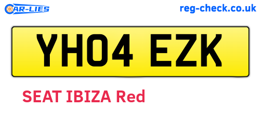 YH04EZK are the vehicle registration plates.