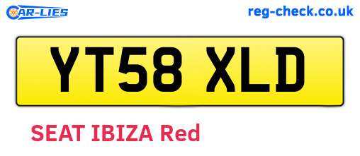 YT58XLD are the vehicle registration plates.