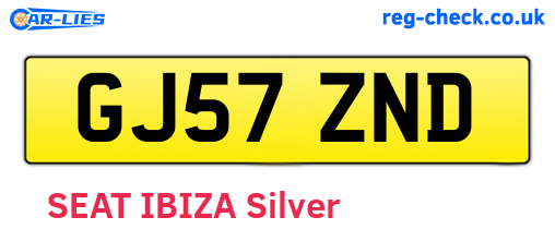 GJ57ZND are the vehicle registration plates.