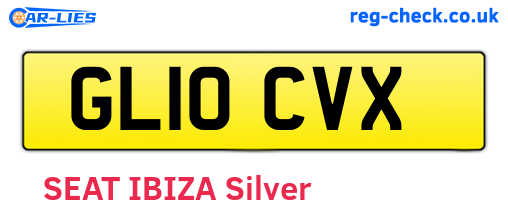 GL10CVX are the vehicle registration plates.