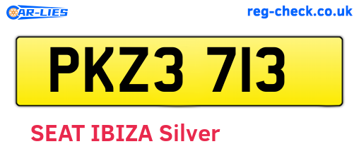 PKZ3713 are the vehicle registration plates.
