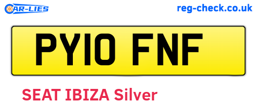 PY10FNF are the vehicle registration plates.