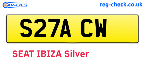 S27ACW are the vehicle registration plates.