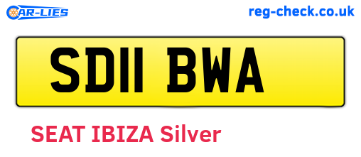SD11BWA are the vehicle registration plates.