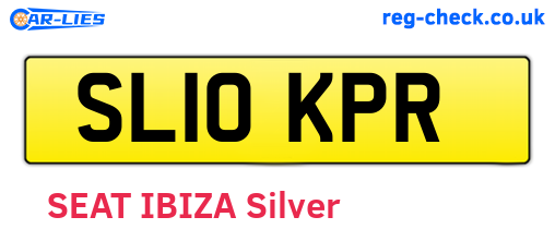 SL10KPR are the vehicle registration plates.