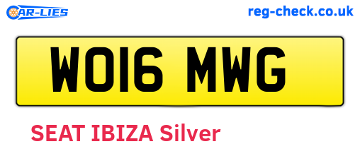 WO16MWG are the vehicle registration plates.