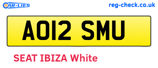 AO12SMU are the vehicle registration plates.