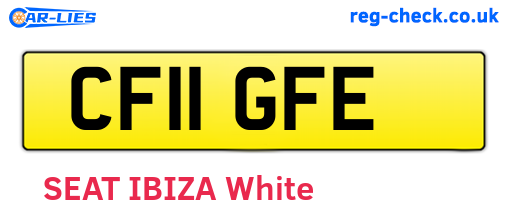 CF11GFE are the vehicle registration plates.