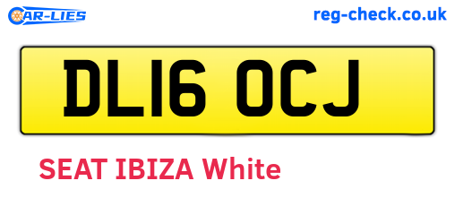 DL16OCJ are the vehicle registration plates.