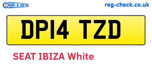 DP14TZD are the vehicle registration plates.