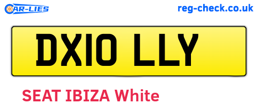 DX10LLY are the vehicle registration plates.