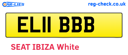 EL11BBB are the vehicle registration plates.
