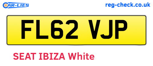 FL62VJP are the vehicle registration plates.