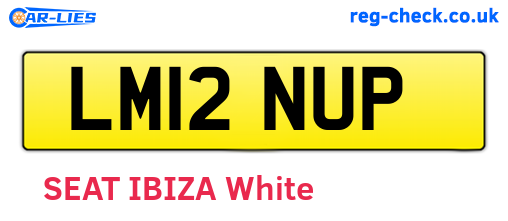 LM12NUP are the vehicle registration plates.