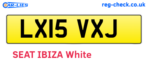 LX15VXJ are the vehicle registration plates.