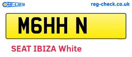 M6HHN are the vehicle registration plates.