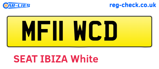 MF11WCD are the vehicle registration plates.