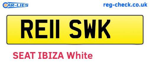 RE11SWK are the vehicle registration plates.