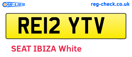 RE12YTV are the vehicle registration plates.