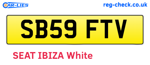 SB59FTV are the vehicle registration plates.