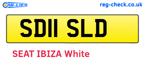 SD11SLD are the vehicle registration plates.