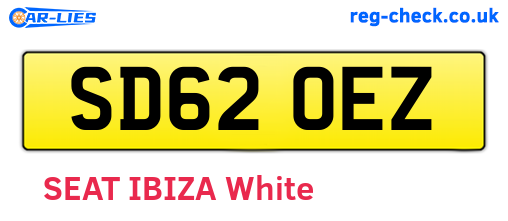 SD62OEZ are the vehicle registration plates.