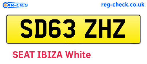 SD63ZHZ are the vehicle registration plates.