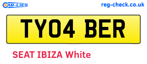 TY04BER are the vehicle registration plates.
