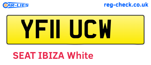 YF11UCW are the vehicle registration plates.