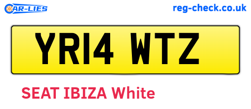 YR14WTZ are the vehicle registration plates.