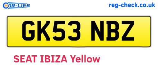 GK53NBZ are the vehicle registration plates.
