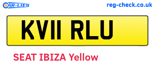 KV11RLU are the vehicle registration plates.