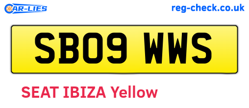SB09WWS are the vehicle registration plates.