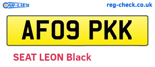 AF09PKK are the vehicle registration plates.