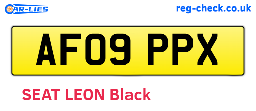AF09PPX are the vehicle registration plates.