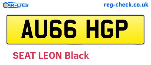 AU66HGP are the vehicle registration plates.