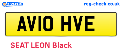 AV10HVE are the vehicle registration plates.