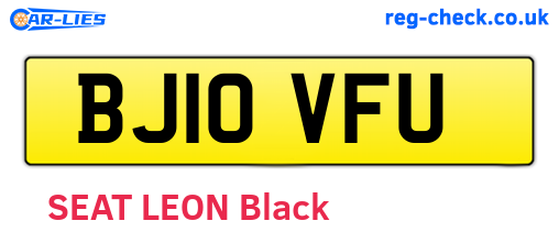 BJ10VFU are the vehicle registration plates.