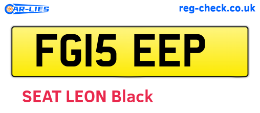 FG15EEP are the vehicle registration plates.