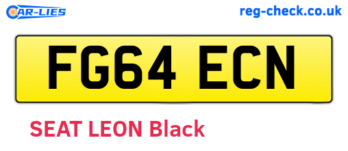 FG64ECN are the vehicle registration plates.