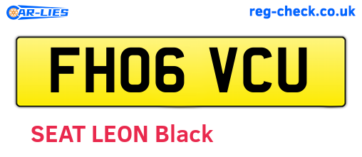 FH06VCU are the vehicle registration plates.