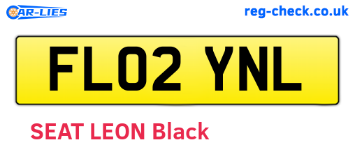 FL02YNL are the vehicle registration plates.