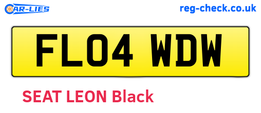FL04WDW are the vehicle registration plates.