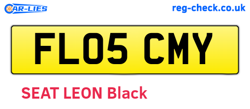 FL05CMY are the vehicle registration plates.
