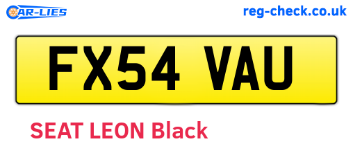 FX54VAU are the vehicle registration plates.
