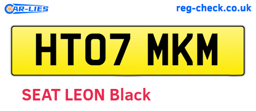 HT07MKM are the vehicle registration plates.