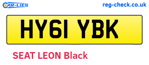 HY61YBK are the vehicle registration plates.