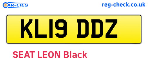 KL19DDZ are the vehicle registration plates.
