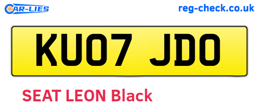 KU07JDO are the vehicle registration plates.