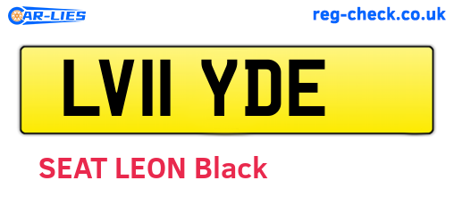 LV11YDE are the vehicle registration plates.